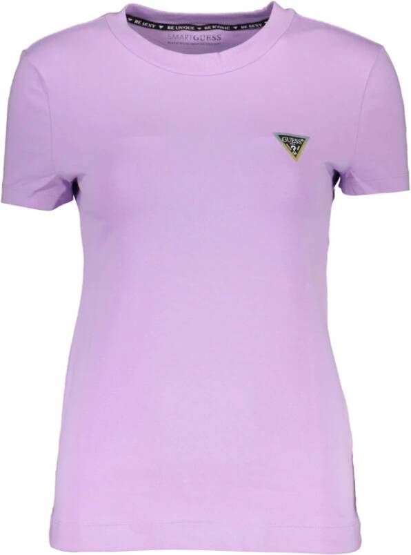 Guess T shirts Paars Dames