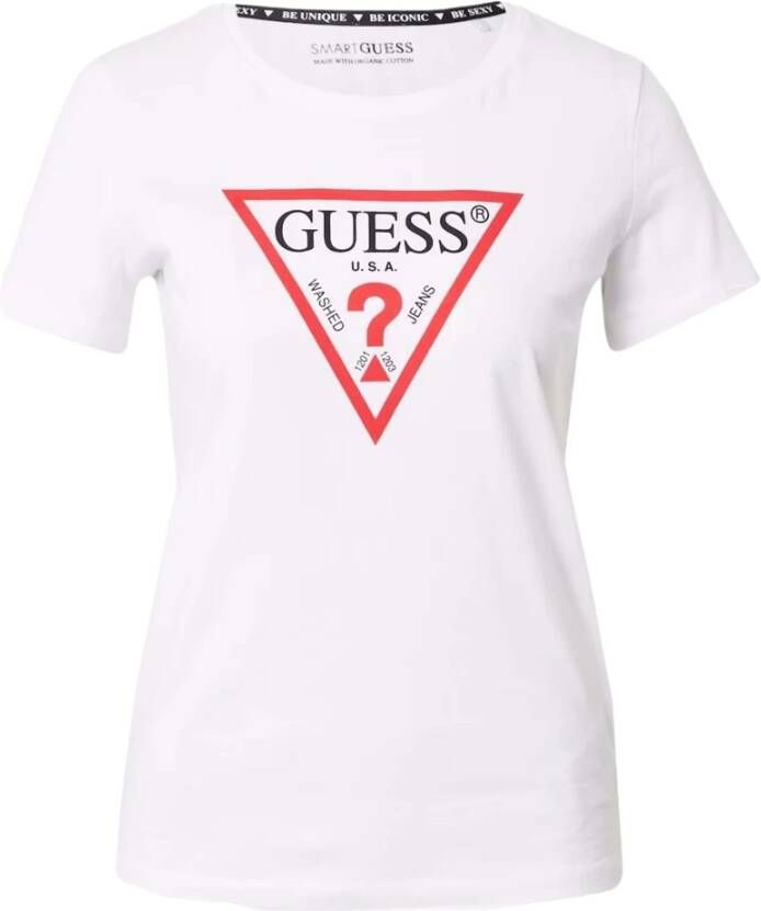 Guess T shirts Blauw Dames