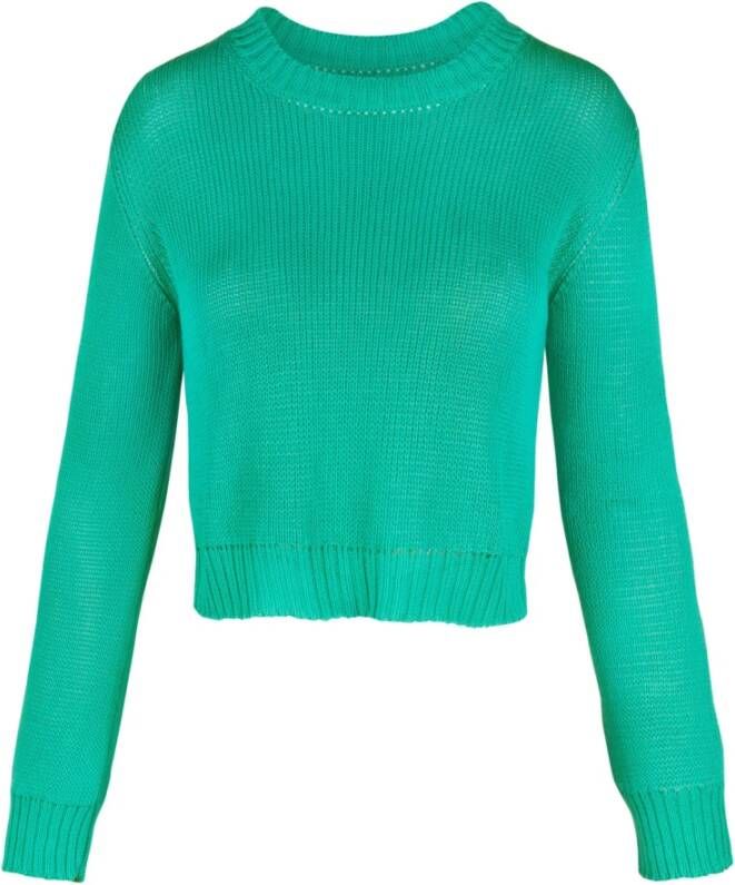 Jucca Ronde hals gekweek , Groen, Dames