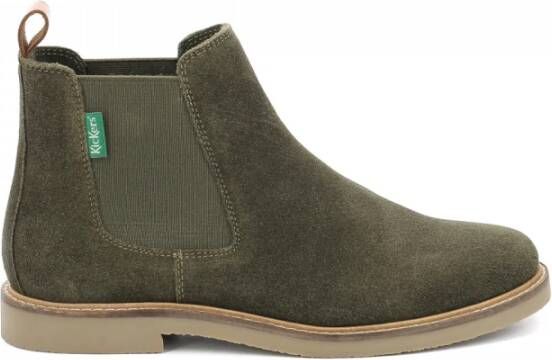 Kickers Chelseaboots Groen Dames