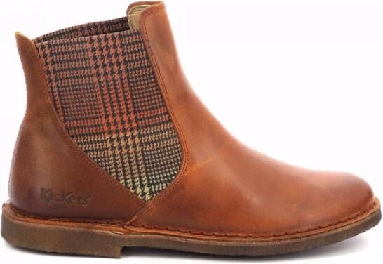 Kickers Tinto Chelsea Boots , Oranje, Dames