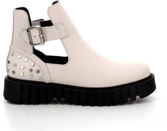 Kickers Enkellaarsjes Wit Dames