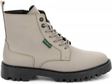 Kickers Kick Decklock Lace up Boots , Beige, Dames