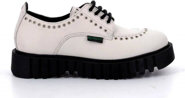 Kickers Kick Famous Lace up Boots , Wit, Dames