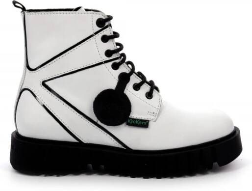 Kickers Kick Fabulous Lace up Boots , Wit, Dames