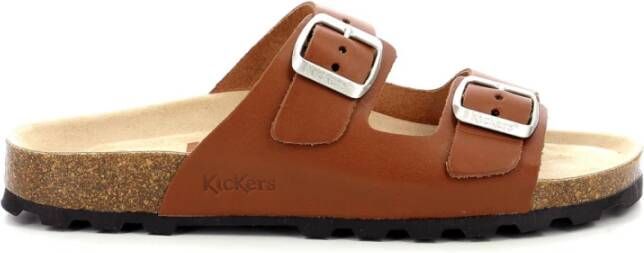 Kickers Kick Elk Sliders , Bruin, Dames