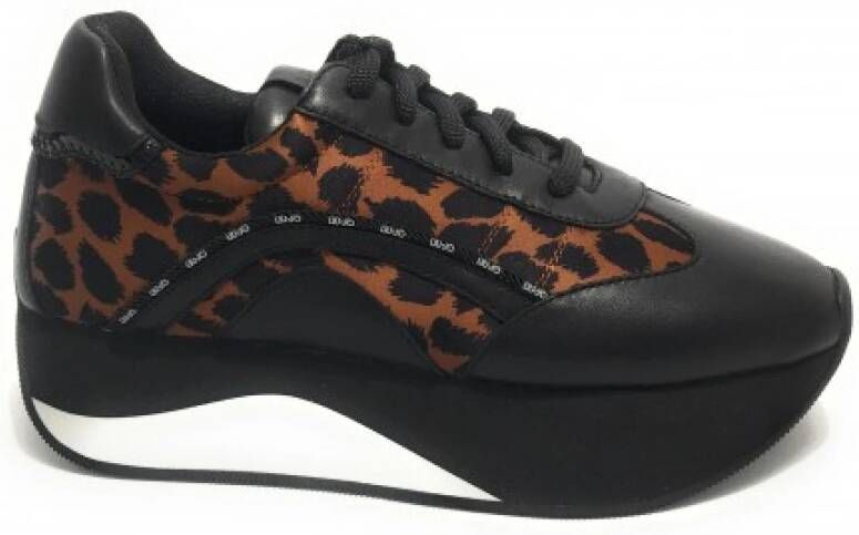 Liu Jo Schoenen sneakers TC 55 Hilary Leopardo D20Lj05 , Zwart, Dames