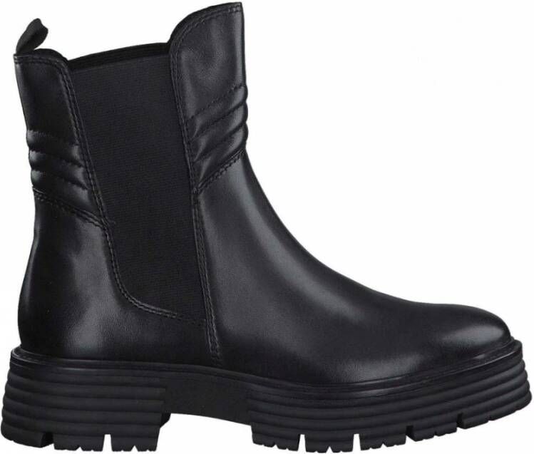 marco tozzi Casual Leather Booties , Zwart, Dames