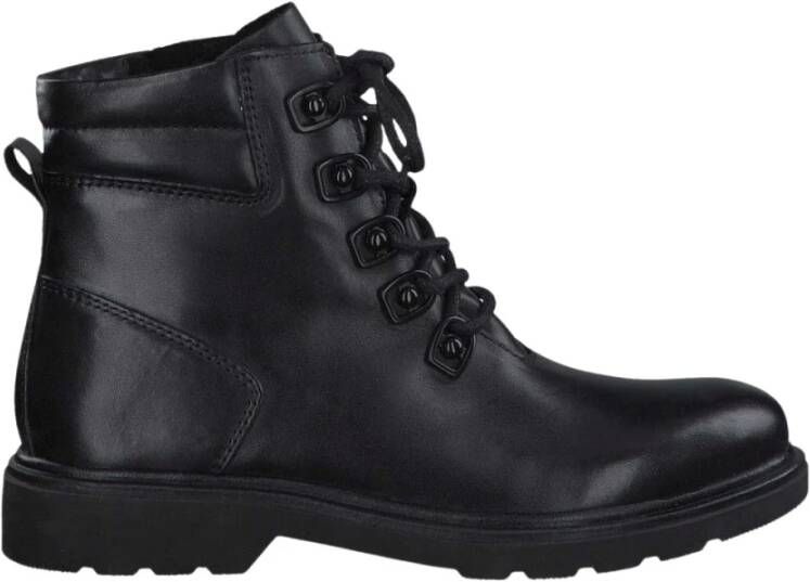 marco tozzi Casual lederen laarsjes , Zwart, Dames