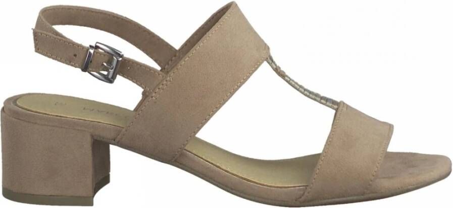 marco tozzi Casual Middle Heel Sandals , Beige, Dames