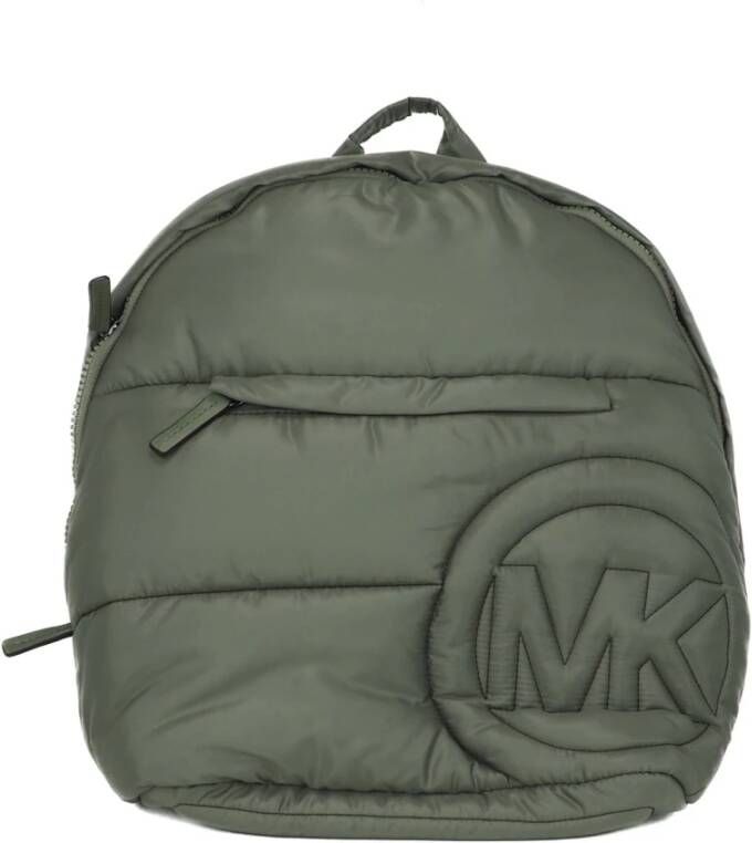 Michael Kors Rae medium gewatteerde nylon fabric backpack bookbag(leger green)one , Groen, Dames