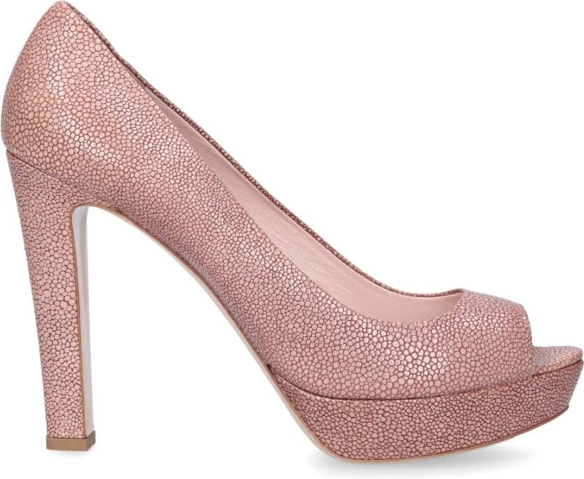 Miu Pompt hagedis leer , Beige, Dames