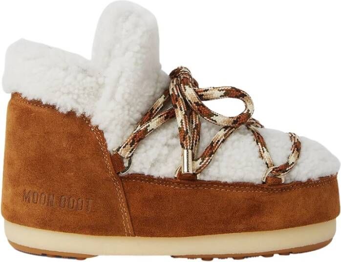 moon boot Shearling lage sneeuwlaarzen , Bruin, Dames