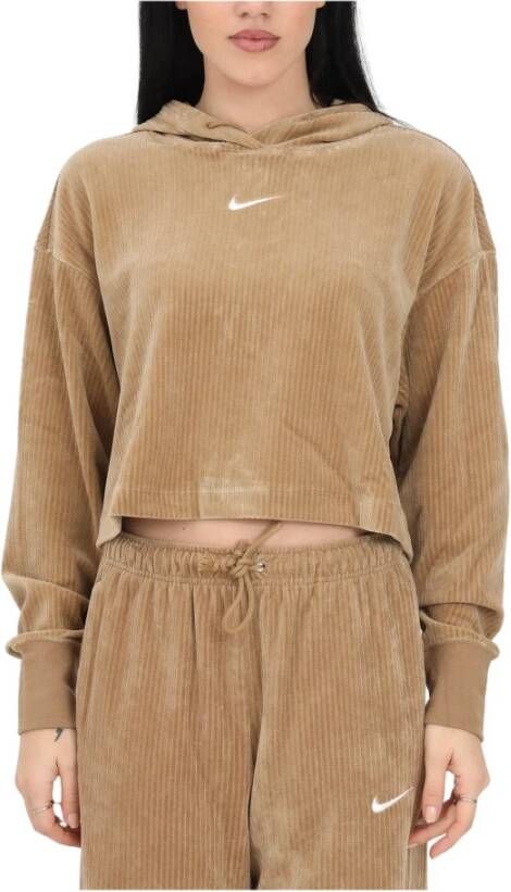 Nike Hoodies & Sweatvesten Bruin Dames