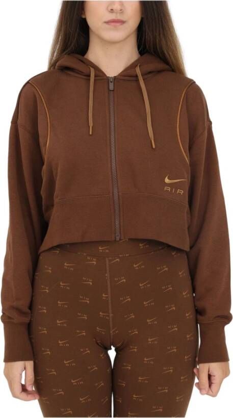 Nike Hoodies & Sweatvesten Bruin Dames