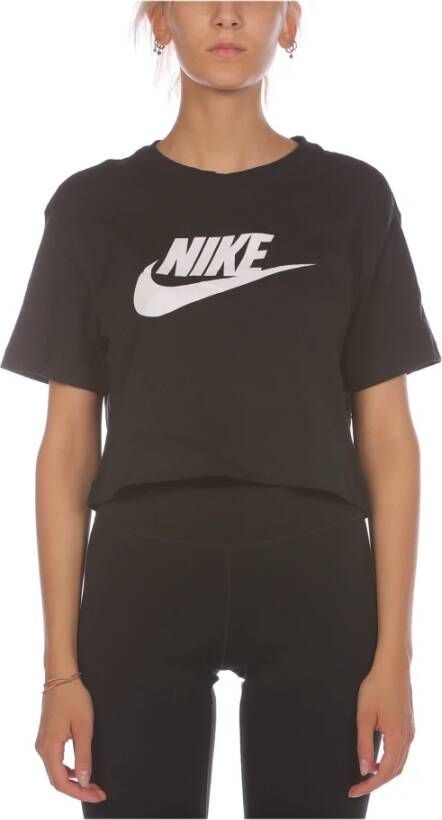 Nike Icon Clash Dames T Shirts Black 61% Katoen, 33% Polyester, 6% Elastaan