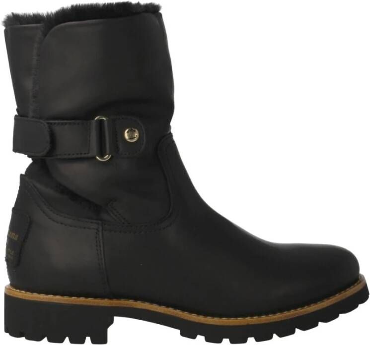 Panama Jack Felia Trav B3 Enkellaarsjes zwart Leer