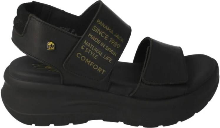 Panama Jack Flat Sandals , Zwart, Dames