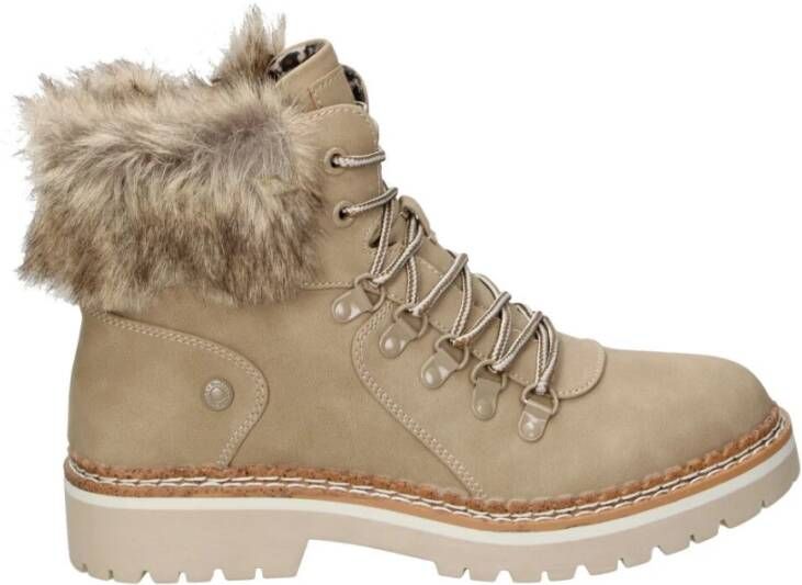 Refresh Enkellaarsjes Beige Dames