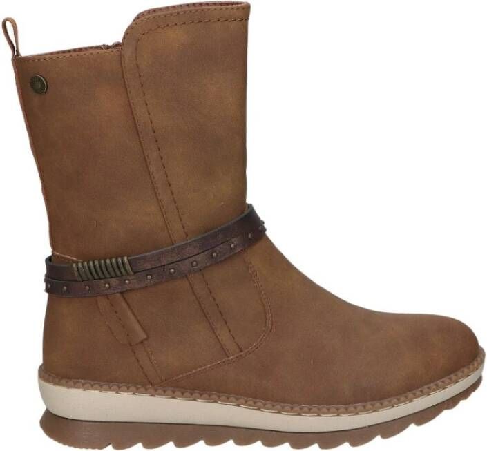 Refresh Enkellaarsjes Bruin Dames