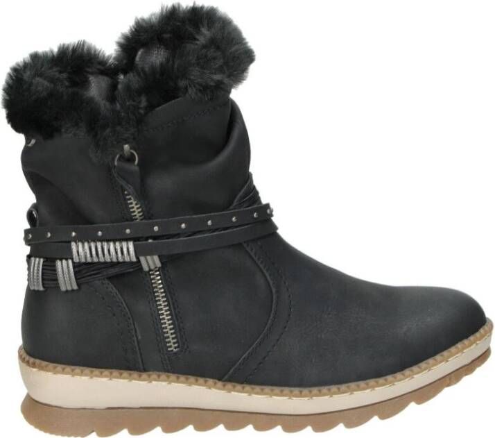 Refresh Enkellaarsjes Zwart Dames