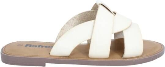 Refresh Platte sandalen , Beige, Dames