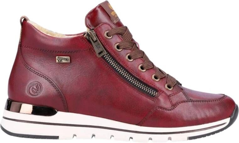 Remonte red casual closed booties , Rood, Dames