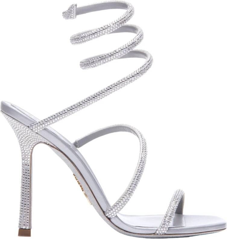 René Caovilla Hoge hiel sandalen , Grijs, Dames
