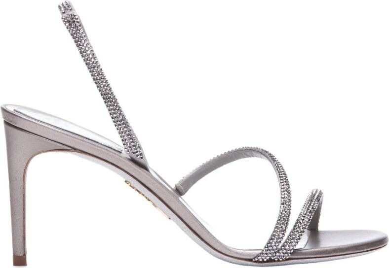 René Caovilla Hoge hiel sandalen , Grijs, Dames