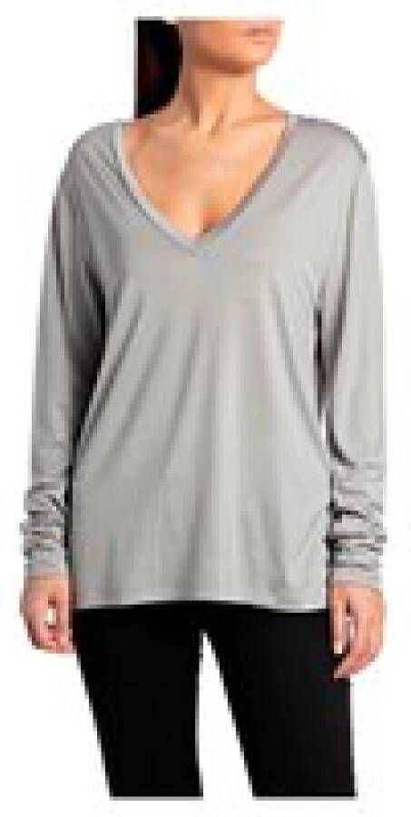 Replay V neck Knitwear , Grijs, Dames