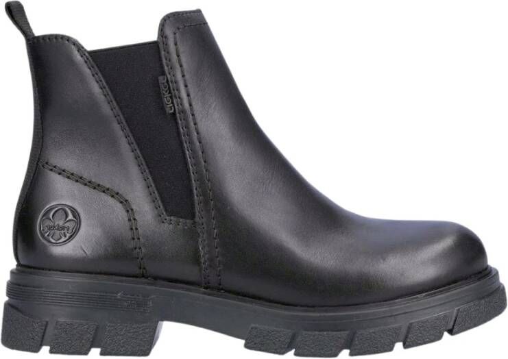 Rieker Zwarte casual gesloten laarsjes , Zwart, Dames