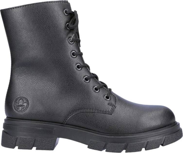 Rieker black casual closed booties , Zwart, Dames
