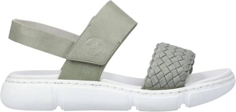 Rieker mint casual open sandalen , Groen, Dames
