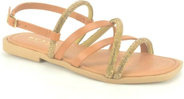 Scapa Cognac+strasbandjes Sand Plat , Bruin, Dames