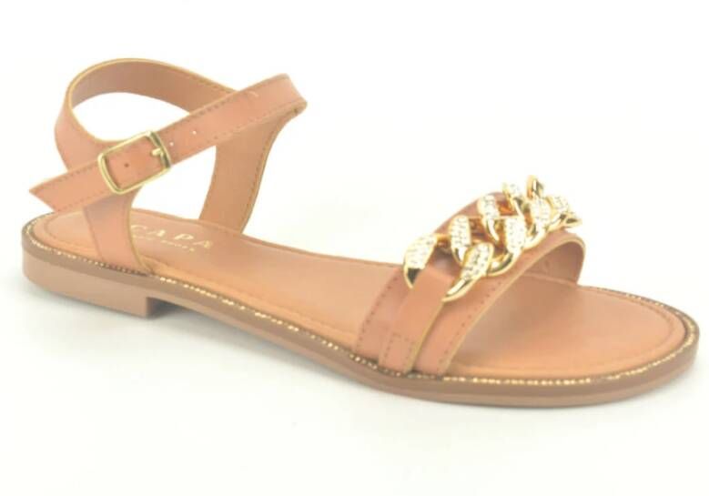 Scapa Cognac Sand. +Gar. Plat , Bruin, Dames