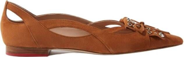 Scarosso Zonnebloemballerinas , Bruin, Dames