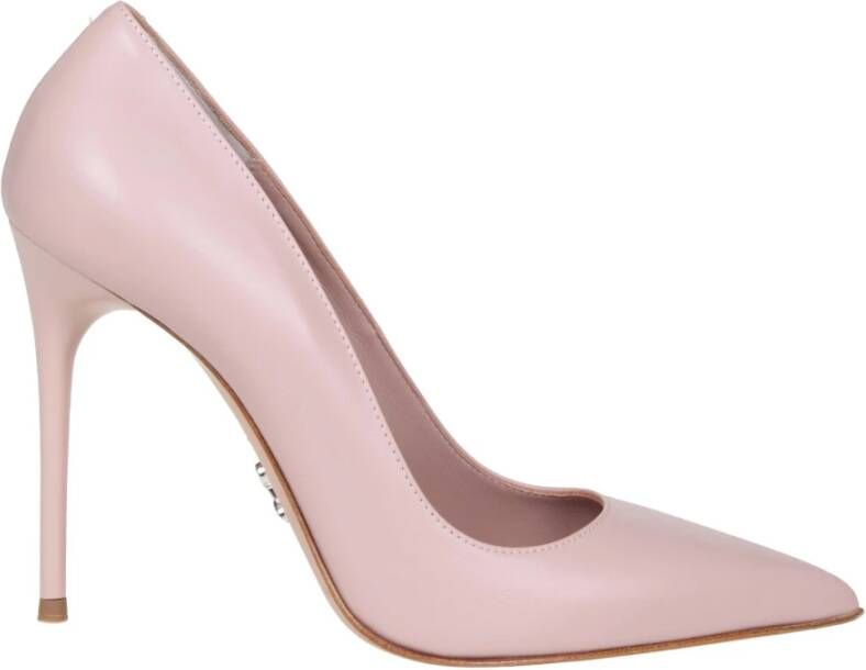 Sergio lavantesi decollete in antiek roze leer , Beige, Dames
