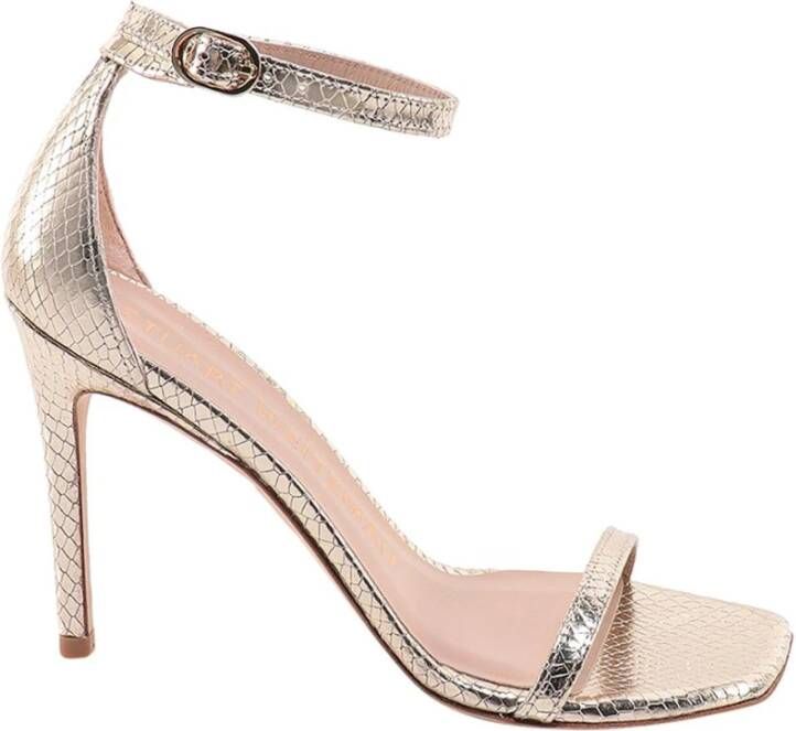 Stuart Weitzman Platte sandalen , Geel, Dames