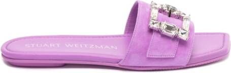 Stuart Weitzman `Saint Tropez` Flat Slides , Paars, Dames