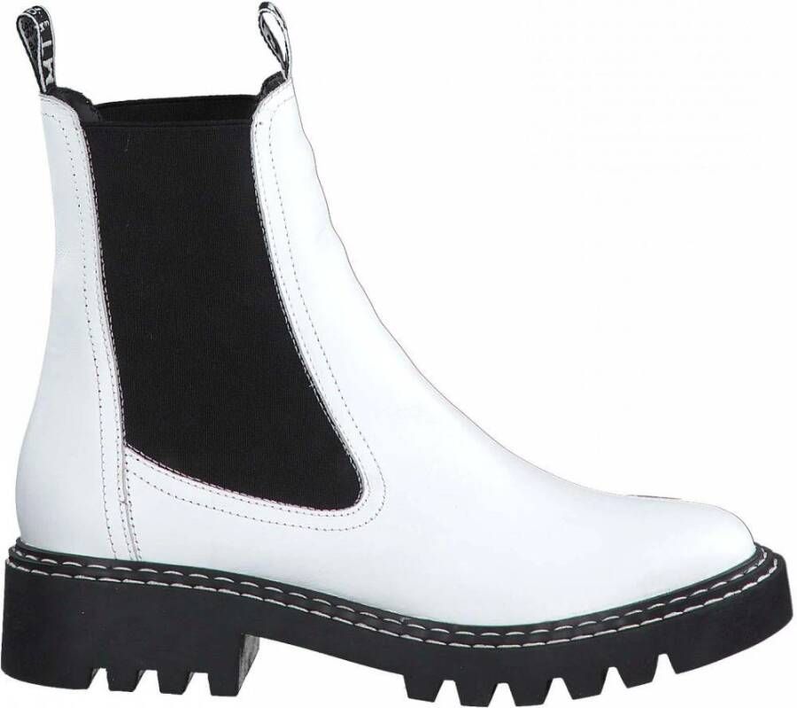 tamaris Casual lederen laarsjes , Wit, Dames