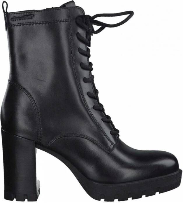 tamaris Casual lederen laarsjes , Zwart, Dames