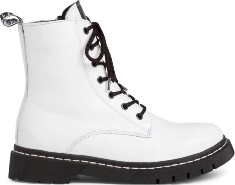 tamaris witte casual gesloten laarsjes , Wit, Dames