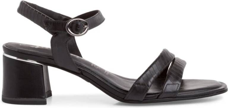 tamaris Zwarte elegante open sandalen , Zwart, Dames