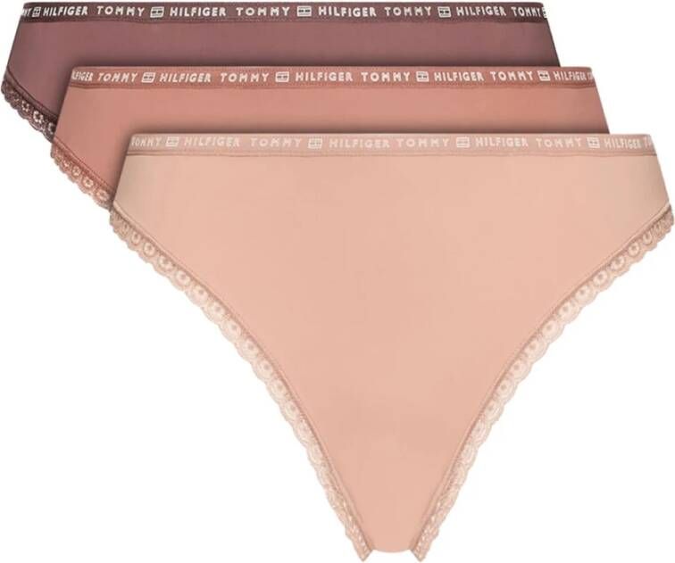 Tommy Hilfiger Pakket van 3 slipje , Bruin, Dames