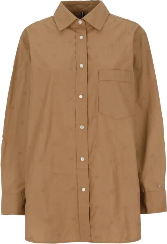 Tommy Hilfiger Longsleeve shirts Bruin Dames