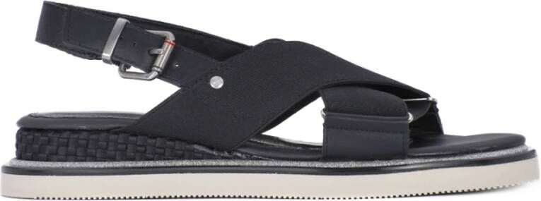 Tommy Hilfiger 990 sandalen geschillen , Zwart, Dames