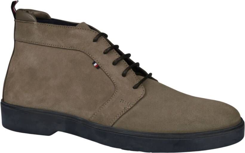 Taupe Veterboots Classic Hilfiger Suede Lace Boot