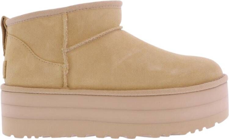 Ugg Classic Ultra Mini Platform Winter Boots , Beige, Dames
