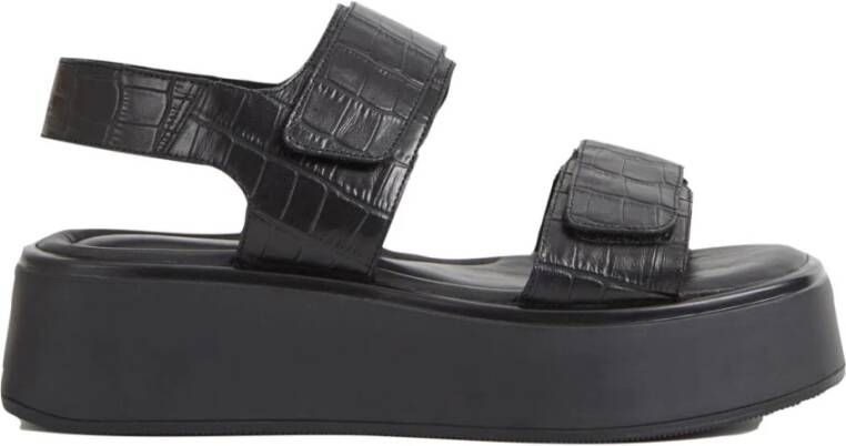 Vagabond Shoemakers Courtney Platform Double Velcro Sandals , Zwart, Dames