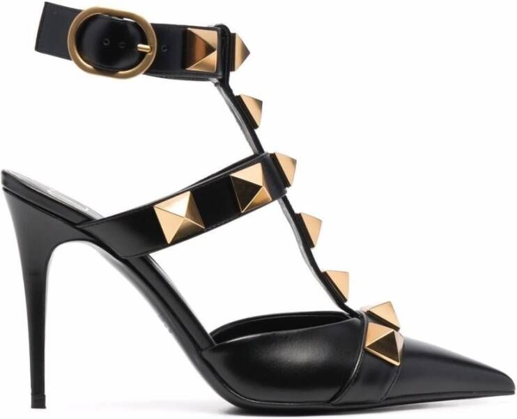 Valentino Garavani Lederen hakken , Zwart, Dames